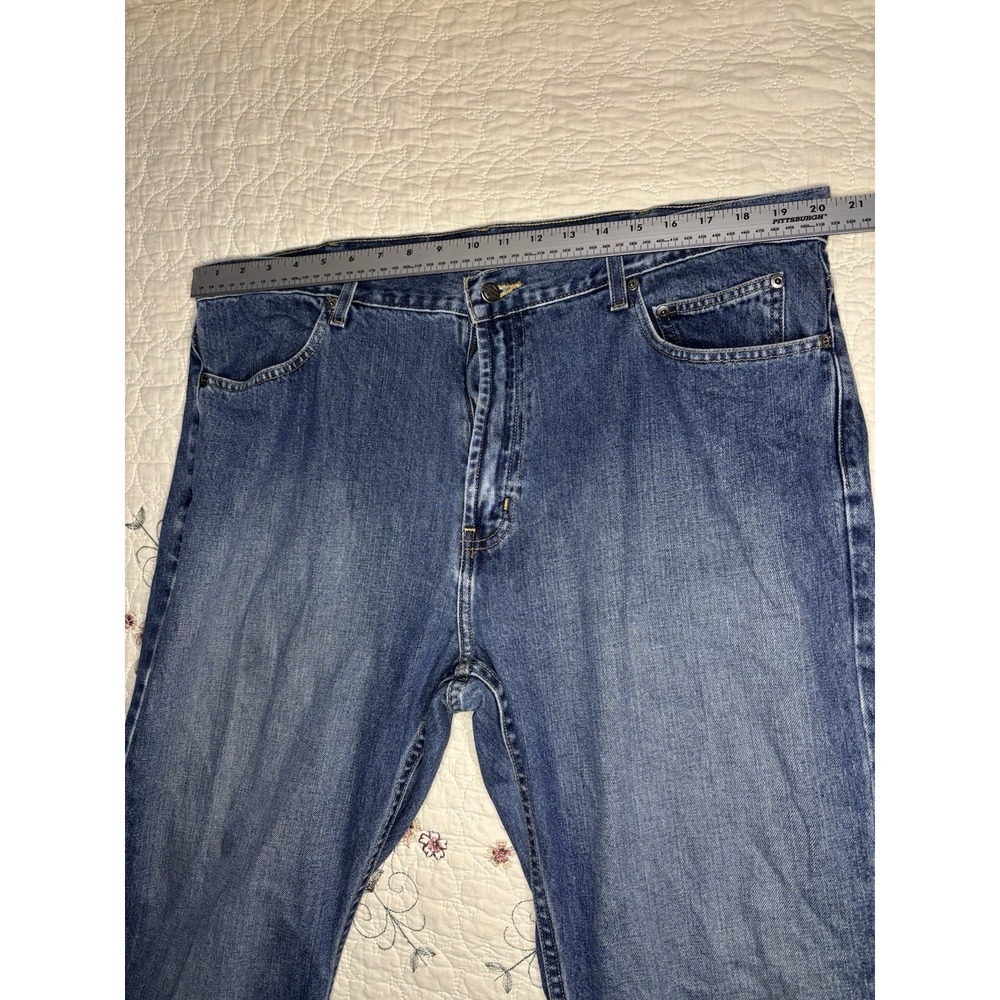 Harley Davidson Mens Jeans 40x30 Blue Straight Leg Denim Biker Pants - Picture 8 of 9